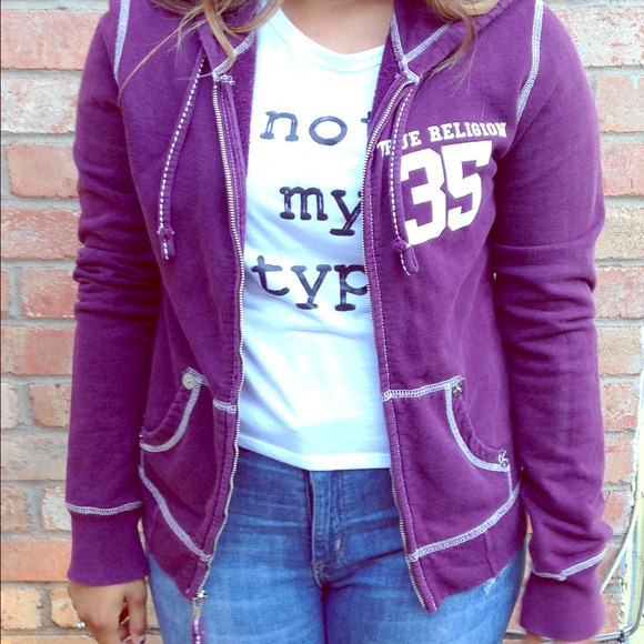 Purple true religion jacket