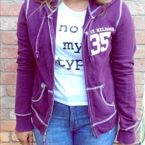 Purple true religion jacket