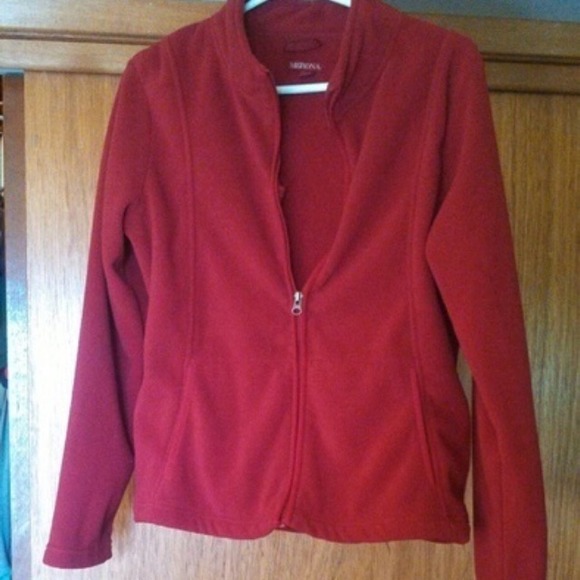 Red Fleece Zip Up