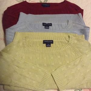 Ann Taylor XS 3/4 Sleeve 3-Sweaters BUNDLE!!!!