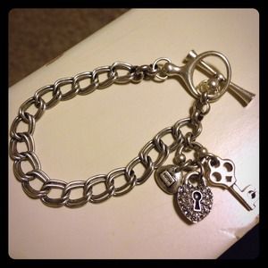 Fossil Charm Bracelet w/ two charms