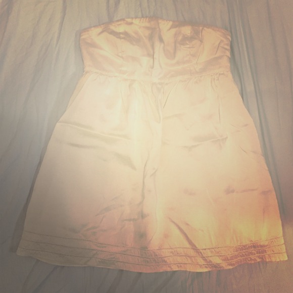 Banana Republic Silk Cream Tube Top