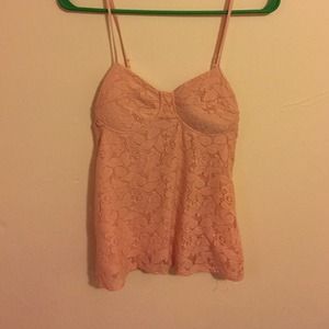 Pink lace cami