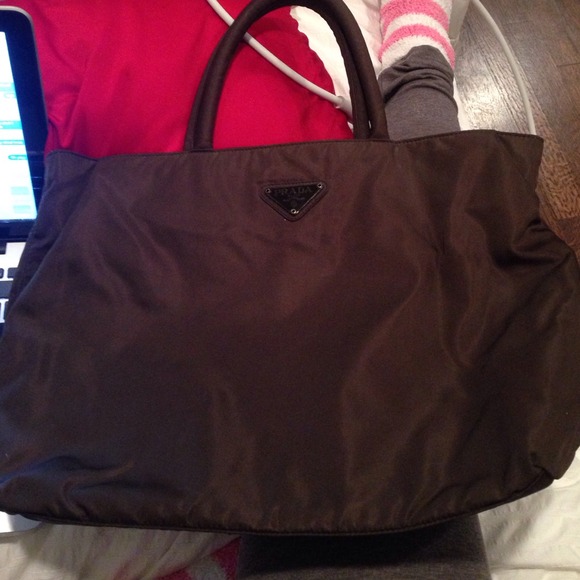 Prada Handbags - Prada Brown Nylon Bag