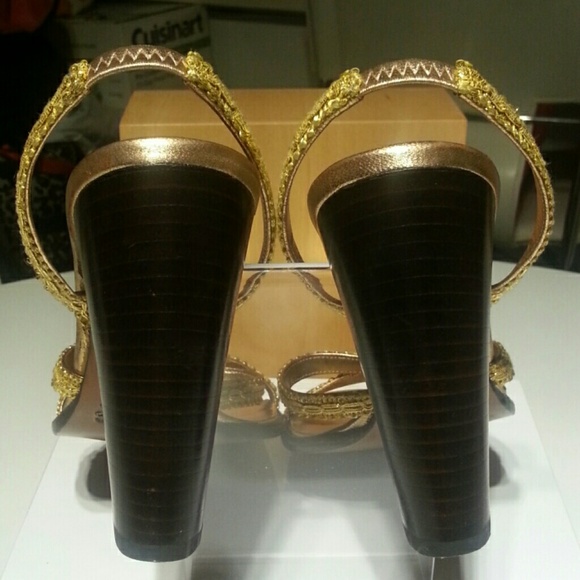 Dolce & Gabbana gold & crystal slings - Picture 4 of 5