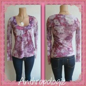 *HOLD*ANTHROPOLOGIE DAISY & CLOVER PRINT NYLON TOP *HOLD*ANTHROPOLOGIE DAISY & CLOVER PRINT NYLON TOP