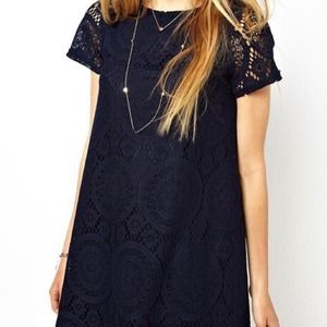 Navy blue lace dress