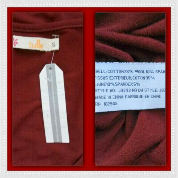 TULLE BURGUNDY DRESS w/SEQUINS - Picture 4 of 4