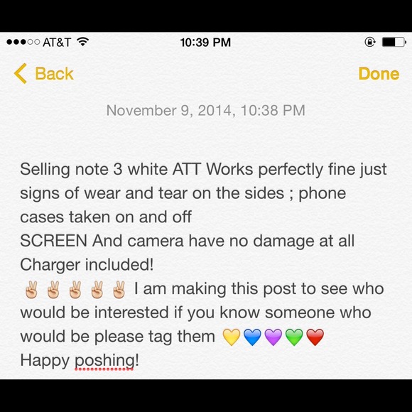 Cell phone note 3 AT&T