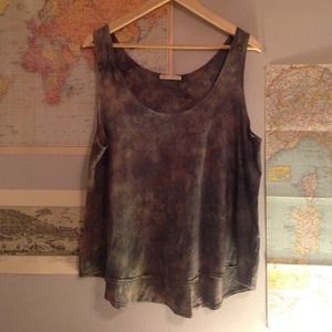 Urban Outfitters Green tie dye tank