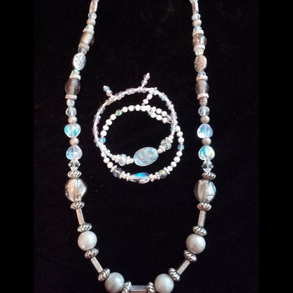 💖 Smokey Grey Inspired Necklace, Love handmade