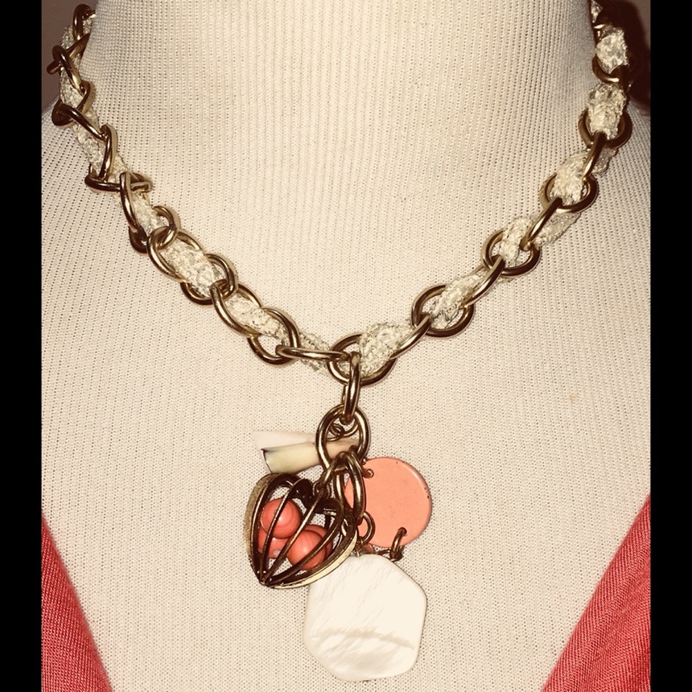 Anthropologie Vintage Charms Necklace by John Wind - Picture 1 of 4