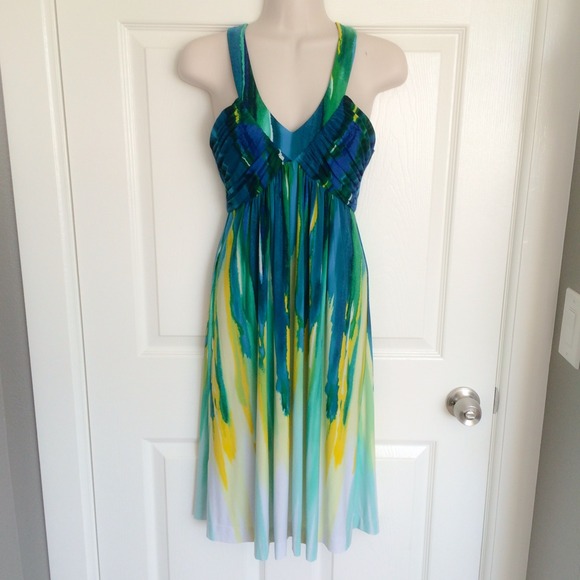 Calvin Klein Dresses & Skirts - Calvin Klein Watercolor Dress, Blue Multicolor