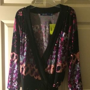 Multi Colored Wrap Dress