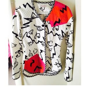 Vintage Printed Blazer