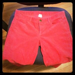 Red jcrew city fit cords. 29r