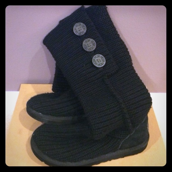 uggs Boots - Authentic Black Knit Cardy Uggs!