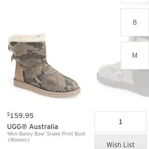 Snake Print Uggs Size 8