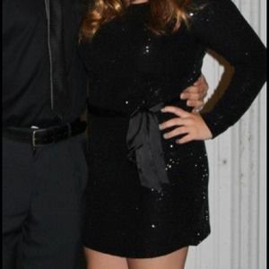 Black All-Sequin Express Dress