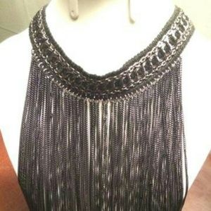 Black shingles necklace