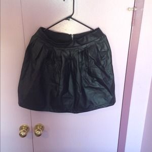 Faux leather skirt