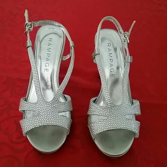 Silver Rinestone Rampage stilettos. NWOT - Picture 2 of 3