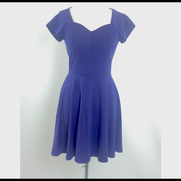 NWOT Purple Fit-to-Flare Skater Dress - Picture 1 of 3