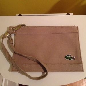Lacoste canvas Wristlet.