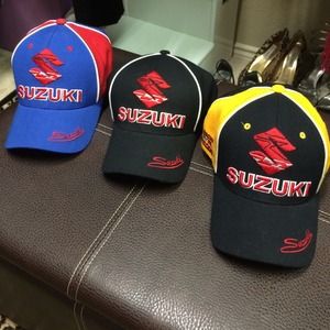 3 gently used SUZUKI GSXR 1000 hats.
