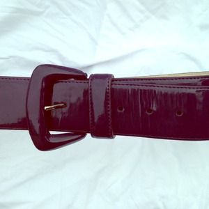 Betsey Johnson Purple Patent Leather Belt Sz S