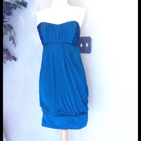 Turquoise strapless dress by Maurice's sz Small