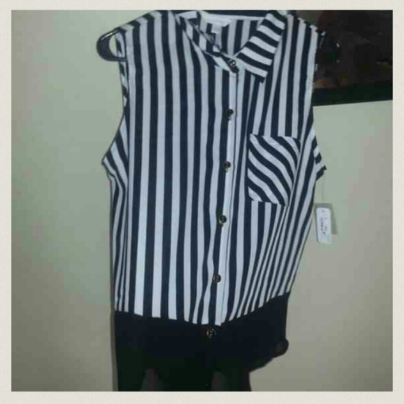 Black and white striped shirt