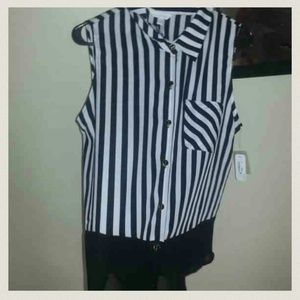Black and white striped shirt