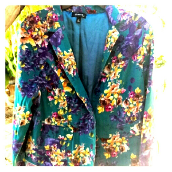 Torrid Floral Sateen Blazer
