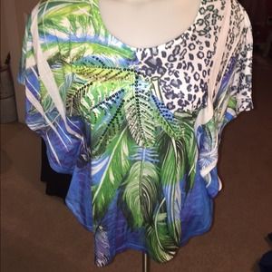 Crazy cheetah/peacock designed shirt