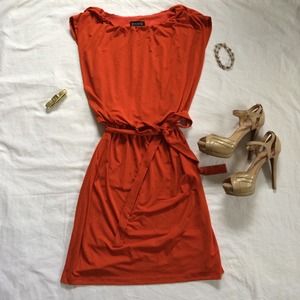 LAST CHANCE SALE Orange Boat Neck Dress NWOT