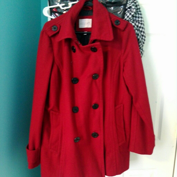 Red wool coat