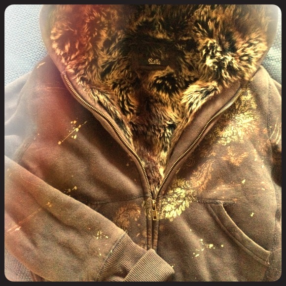 Fur lined hoodie