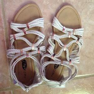White gladiator sandals