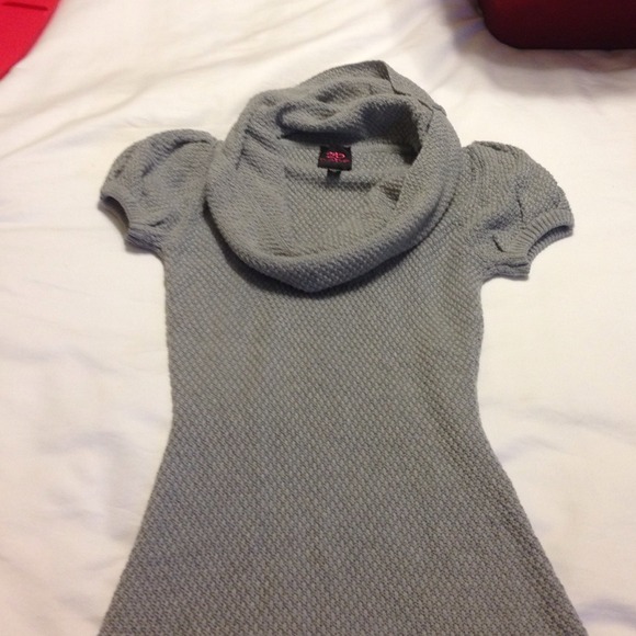 Grey cowl neck sweater or dress