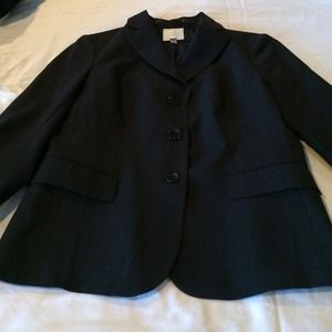 Black pinstripe suit from The Limited