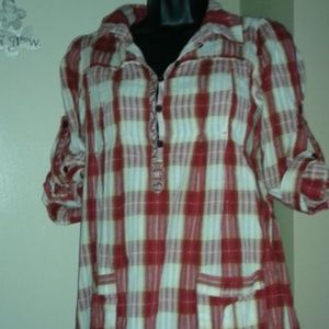 Free people plaid shirt tunic