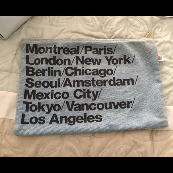 American Apparel Clutches & Wallets - American Apparel Denim Clutch !