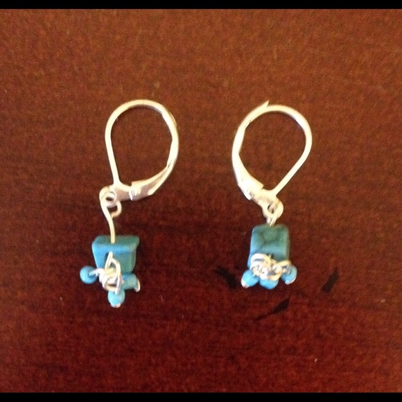 silver turquoise earrings