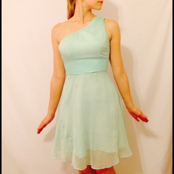 Mint chiffon dress