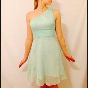Mint chiffon dress