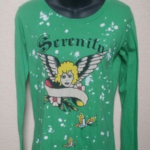 ED Hardy Green Long Sleeve Shirt MED