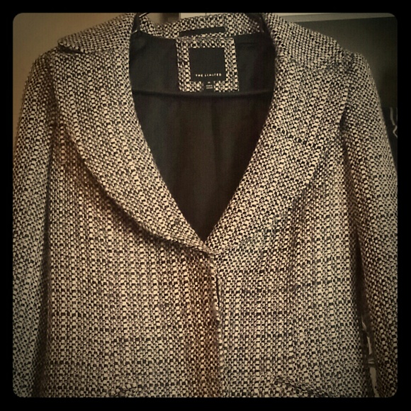 Black & White Tweed Jacket MED The Limited