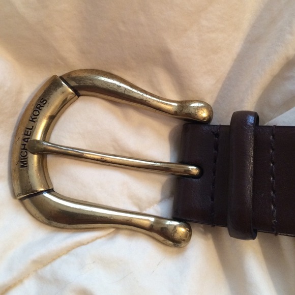 Michael Michael Kors Brown Leather Belt Size Large