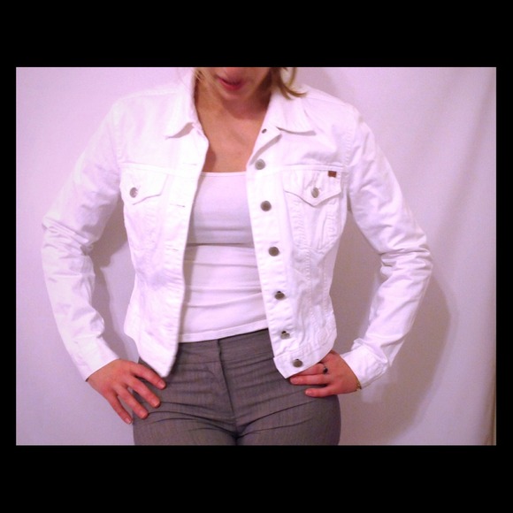 Pure white crop jacket